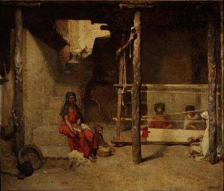Weavers at Bou-Saada von Gustave Guillaumet