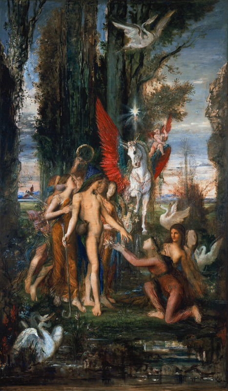 Hesiod und die Musen von Gustave Moreau