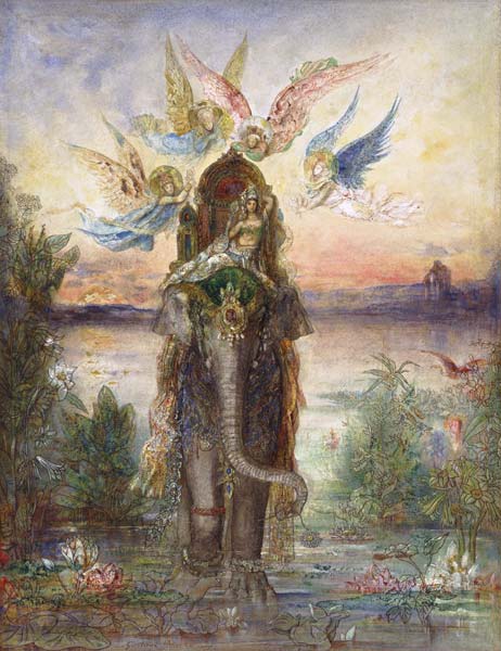 Der heilige Elefant (Péri) von Gustave Moreau