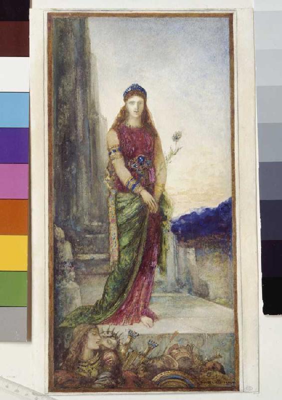 Helena vor den Mauern Trojas. von Gustave Moreau