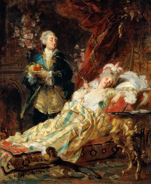 Louis XV and Madame Dubarry von Gyula (or Julius de) Benczur