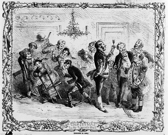 Christmas in the Servant''s Hall von Hablot Knight (Phiz) Browne