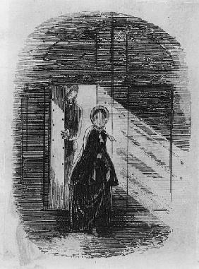 Detail of Amy Dorrit from the frontispiece to ''Little Dorrit'' Charles Dickens (detail of 394268)