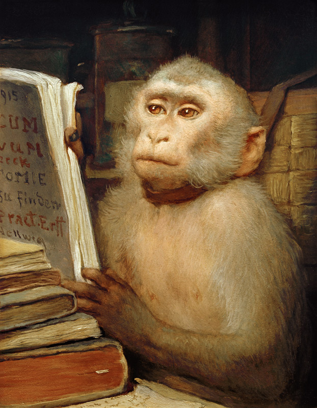 Lesender Affe von Haeckel Ernst