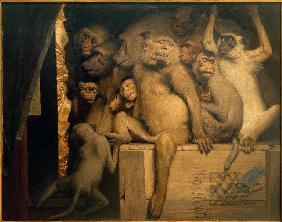 Affen als Kunstrichter 1889