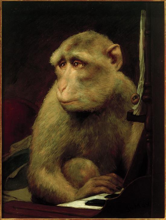 Kleiner Affe am Klavier von Haeckel Ernst
