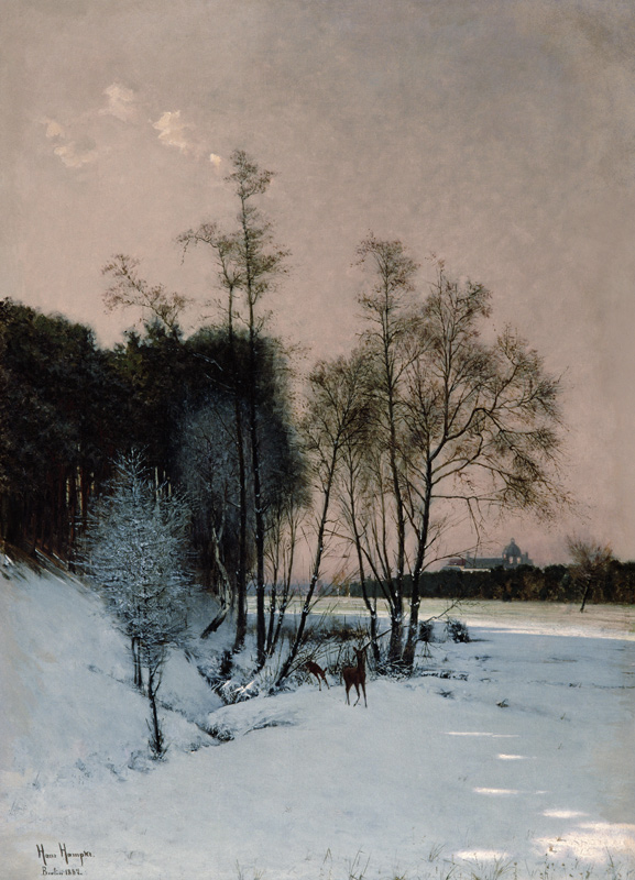 A Winter View in Posen von Hans Hampke