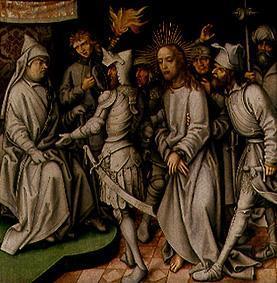 Sog. Graue Passion: Christus vor Kaiphas. um 1495