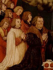 Votivbild des Ulrich Schwarz und seiner Familie Detail: Ulrich und Söhne von Hans Holbein der Ältere