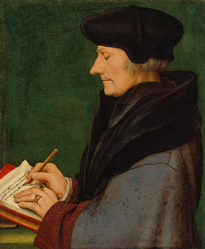 Erasmus von Rotterdam von Hans Holbein der Jüngere