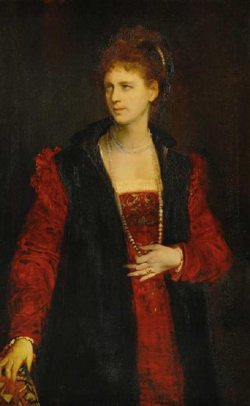 Bildnis der Schauspielerin Zerline Gabillon (1835-1892) von Hans Makart