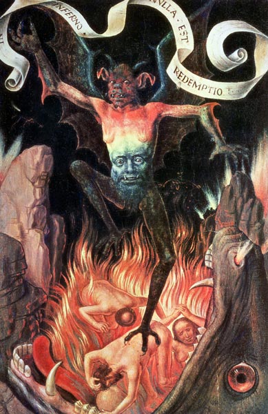 Hell, right hand panel from the Triptych of Earthly Vanity and Divine Salvation von Hans Memling