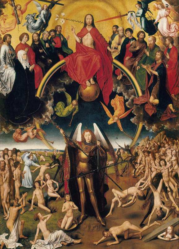 Mitteltafel des Triptychons, Das Jüngste Gericht von Hans Memling
