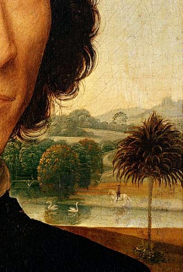 Detail of Portrait of a Man with a Coin, c.1473-74 (detail of 179412) von Hans Memling