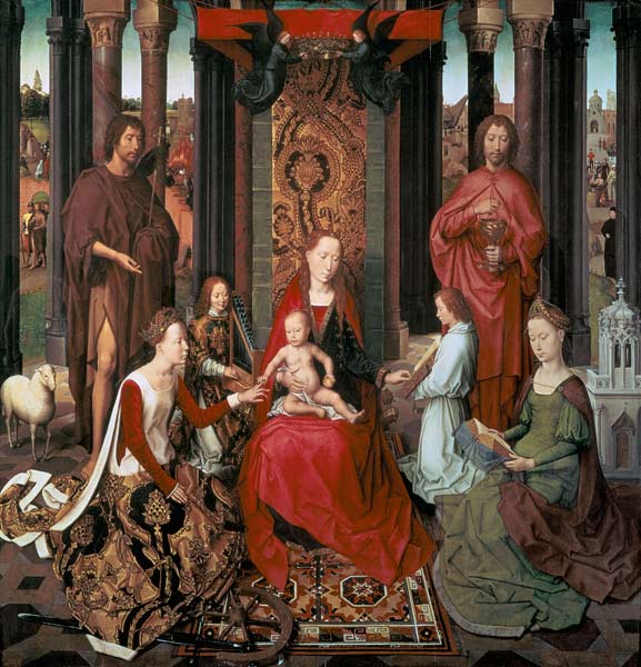 Mystic Marriage of St. Catherine and Other Saints von Hans Memling