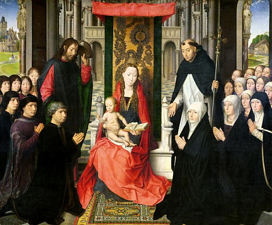 The Virgin and Child with St. James and St. Dominic Presenting the Donors and their Family, known as von Hans Memling