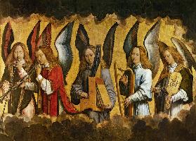 Angels Playing Musical Instruments, right hand panel from a triptych from the Church of Santa Maria c.1487-90