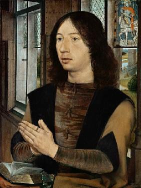 The Donor, from the right wing of the Diptych of Maerten van Nieuwenhove 1487