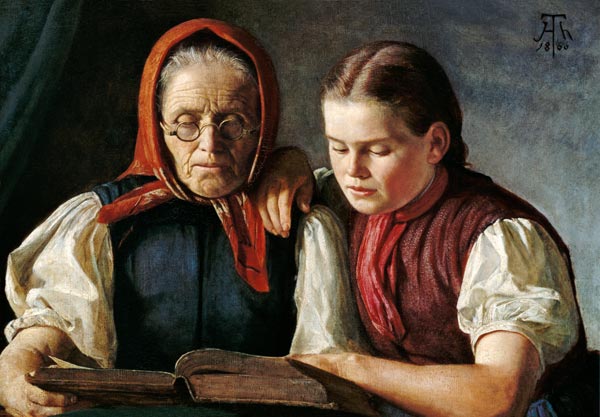 Mutter und Schwester des Künstlers. von Hans Thoma