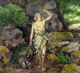 Siegfried having defeated the Dragon