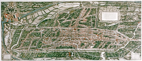 Augsburg, Ansicht 1521 von Hans Weiditz