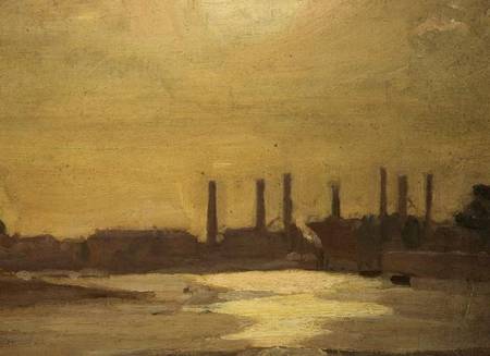 The Thames at Chelsea von Harold Gilman