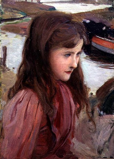 Study of a Young Girl von Harrington Mann