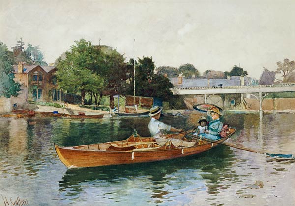 A Boating Party On The Thames At Cookham von Hector Caffieri