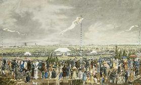 Pferderennen und Oktoberfest auf der Theresienwiese Um 1820-25