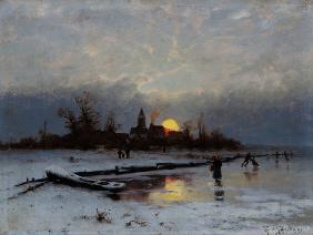 Winterlicher Sonnenuntergang 1891