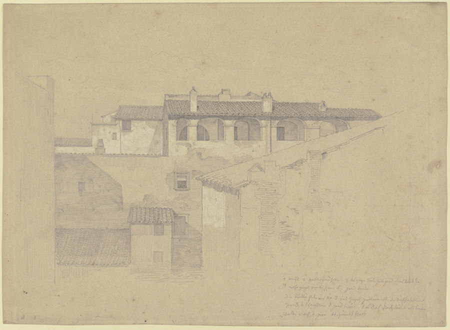 Blick über die Dächer italienischer Häuser von Heinrich Reinhold