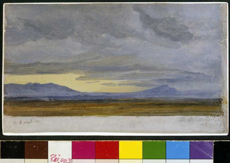 Südliche Landschaft (Wolkenstudie) von Heinrich Reinhold