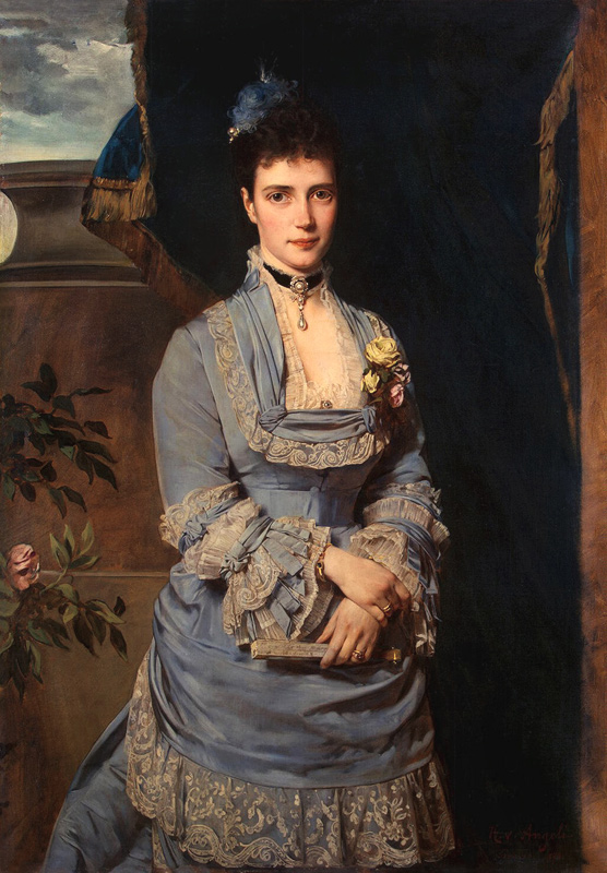 Porträt der Großfürstin Maria Fjodorowna, Prinzessin Dagmar von Dänemark (1847-1928) von Heinrich von Angeli