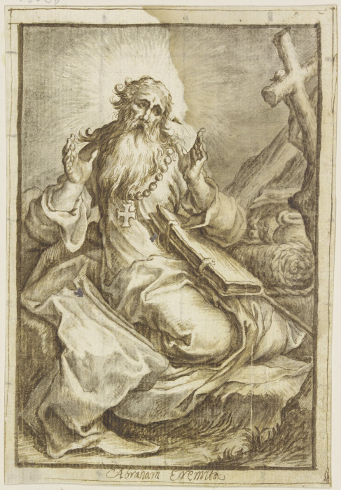 Heiliger Antonius Eremita von Hendrick Goltzius