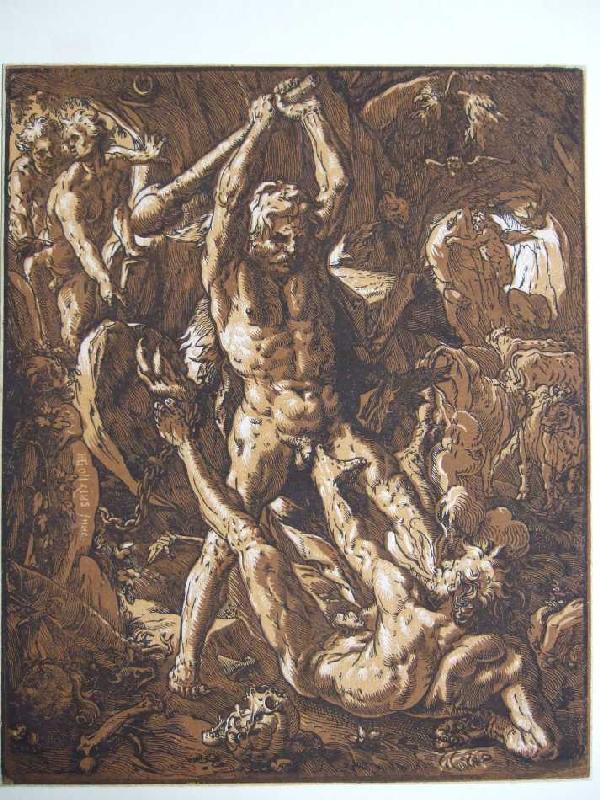 Herkules und Cacus von Hendrick Goltzius