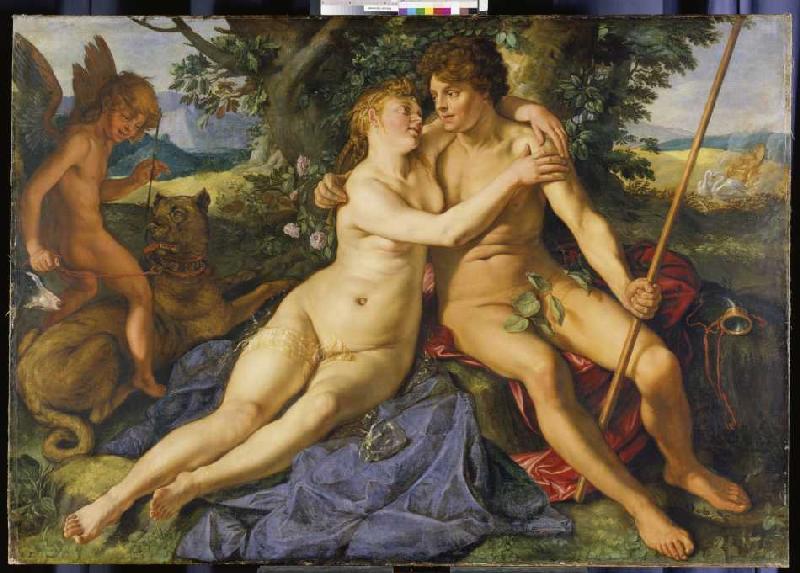 Venus und Adonis. von Hendrick Goltzius