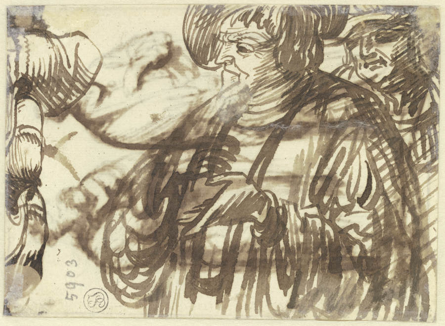 Drei männliche Halbfiguren von Hendrik Goudt
