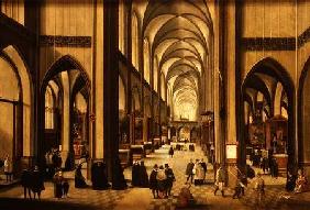 Interior of Antwerp cathedral with the Seven Sacraments 1590