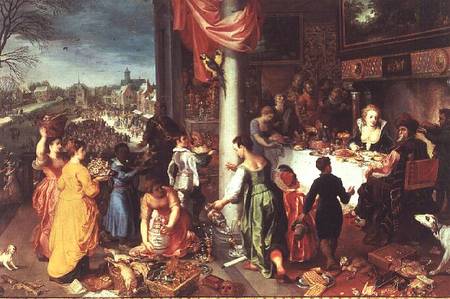 The Winter Feast, Gathering at the Bavarian State Palace von Hendrik van the Elder Balen