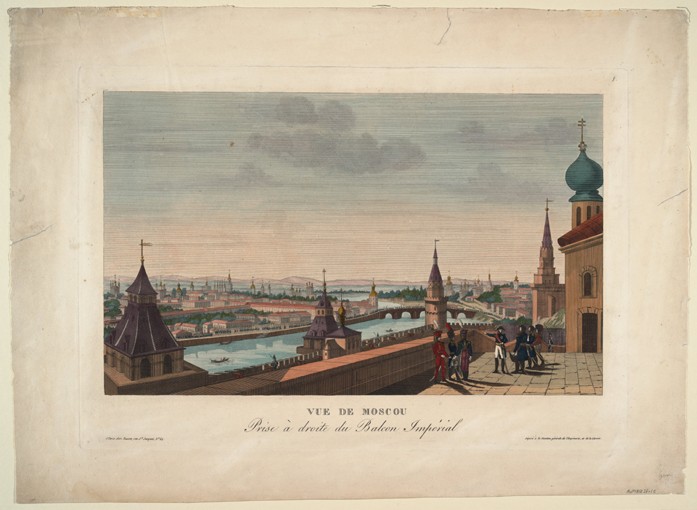 Blick über Moskau vom Balkon des Großen Kremlpalasts von Henri Courvoisier-Voisin