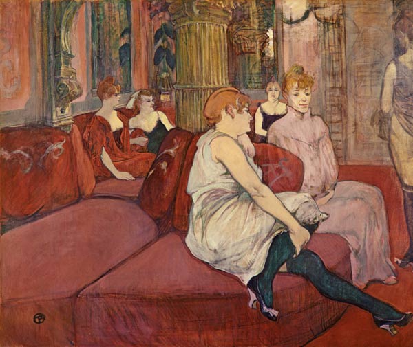 Im Salon in der Rue des Moulins von Henri de Toulouse-Lautrec