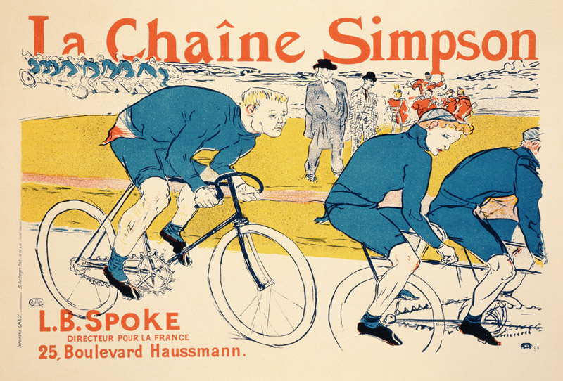 Reproduction of a poster advertising 'The Simpson Chain', Paris von Henri de Toulouse-Lautrec
