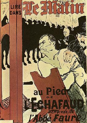 Am Fuß des Schafotts (Plakat für "Die Memoiren Abbé Faure") 1893