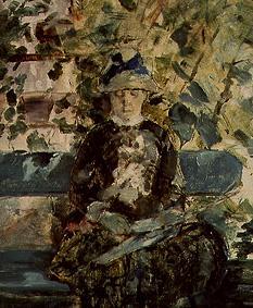 Die Comtesse A.Toulouse-Lautrec (Mutter des Künstlers) beim Lesen im Garten von Henri de Toulouse-Lautrec
