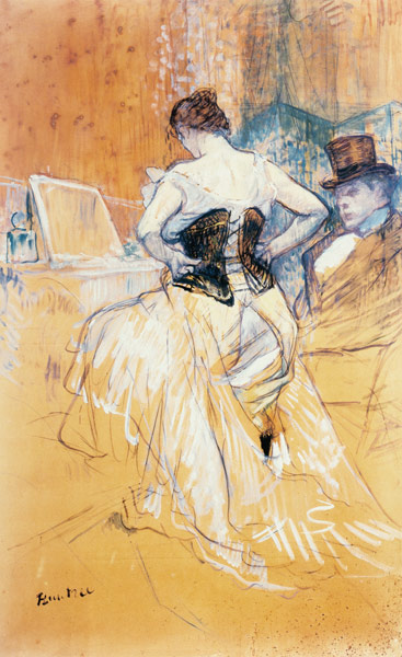 Femme mettant s. corset von Henri de Toulouse-Lautrec