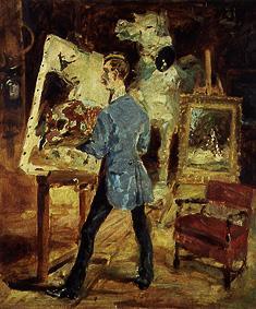 Der Maler René Princeteau in seinem Atelier von Henri de Toulouse-Lautrec