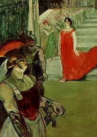 Messalina an der Treppe mit Komparsen von Henri de Toulouse-Lautrec
