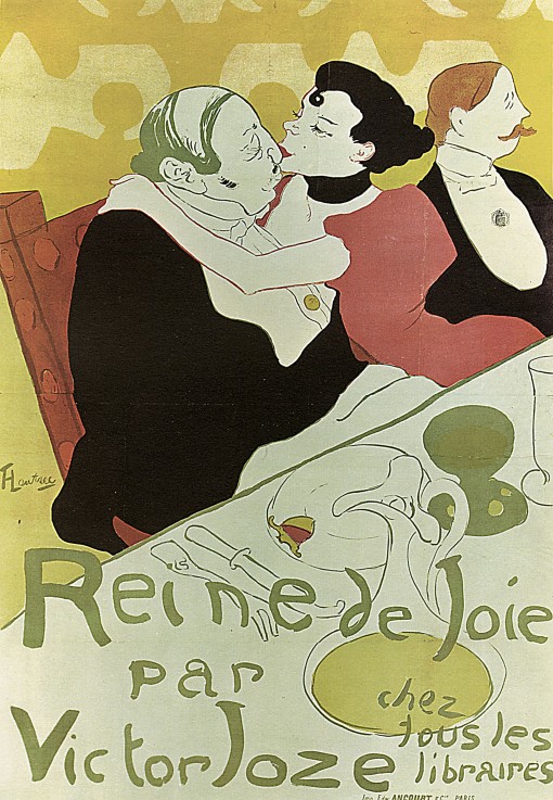 Plakat zum Buch "Reine de Joie" von Victor Joze von Henri de Toulouse-Lautrec