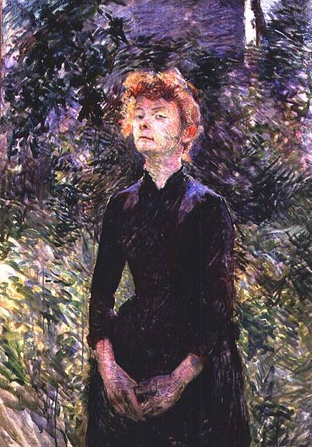 Portrait of a woman, possibly the French comedienne Yvette Guilbert (c.1869-1944) von Henri de Toulouse-Lautrec