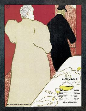Poster advertising the play 'L'Argent' c.1890